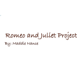 Romeo and juliet playlist project