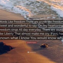 Words like freedom langston hughes