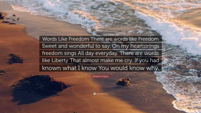 Words like freedom langston hughes