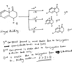 Indicated protons rank order acidic which most acidity decreasing