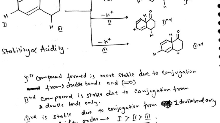 Indicated protons rank order acidic which most acidity decreasing