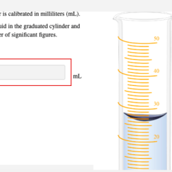 Cylinder graduated given volume ml liquid milliliters determine calibrated solved feedback transcribed problem text been show has